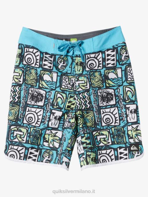 esso Quiksilver ragazzi 8-16 tutti i giorni capesante 17 boardshorts blu del fiume HTZR1901