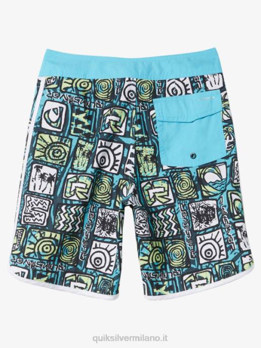 esso Quiksilver ragazzi 8-16 tutti i giorni capesante 17 boardshorts blu del fiume HTZR1901