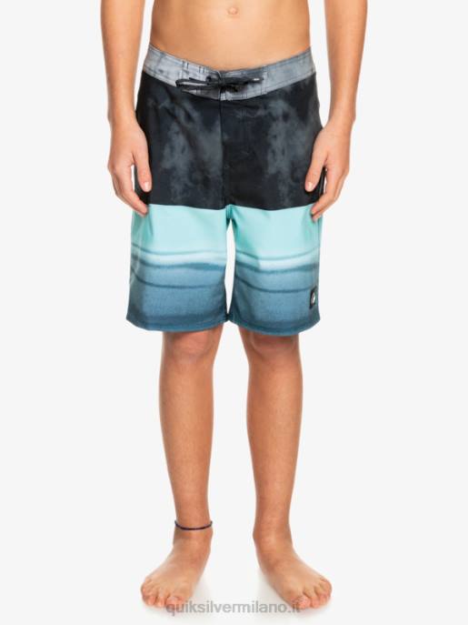 esso Quiksilver ragazzi Pantaloncini da surf 8-16 surfsilk five-0 17 nero HTZR2298