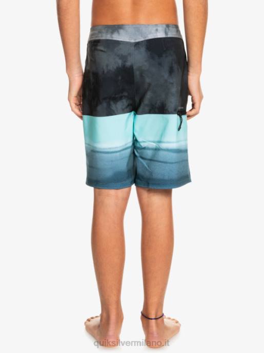 esso Quiksilver ragazzi Pantaloncini da surf 8-16 surfsilk five-0 17 nero HTZR2298