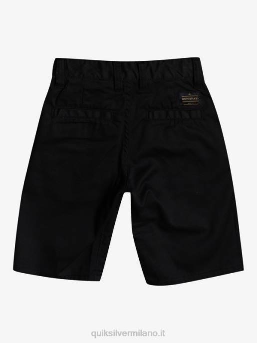 esso Quiksilver ragazzi 2-7 pantaloncini chino elasticizzati per tutti i giorni nero HTZR2102