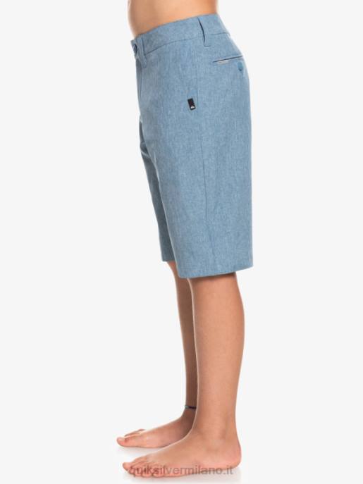 esso Quiksilver ragazzi 8-16 Union Heather anfibio 19 pantaloncini ibridi capitani blu HTZR2327