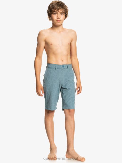esso Quiksilver ragazzi 8-16 Union Heather anfibio 19 pantaloncini ibridi capitani blu HTZR2327