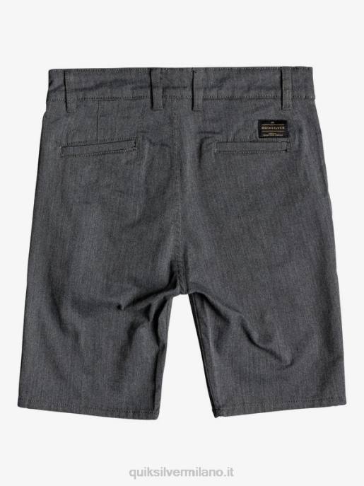 esso Quiksilver ragazzi 8-16 nuovi pantaloncini chino da unione 17 per tutti i giorni erica grigio scuro HTZR2279