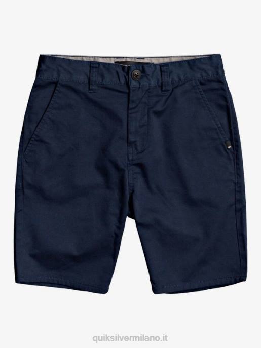 esso Quiksilver ragazzi 8-16 nuovi pantaloncini chino elasticizzati per tutti i giorni blazer blu scuro HTZR2110