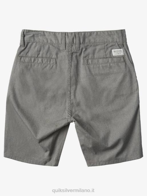 esso Quiksilver ragazzi 8-16 nuovi pantaloncini chino elasticizzati per tutti i giorni erica grigio chiaro HTZR2108