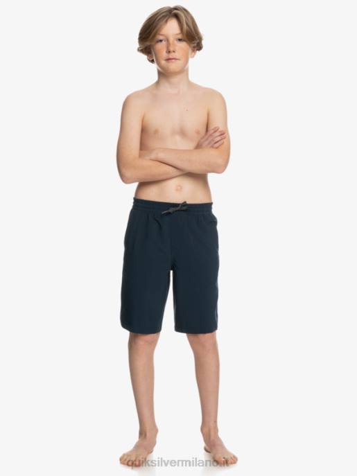 esso Quiksilver ragazzi 8-16 ocean elastic amph yth 18 pantaloncini ibridi blazer blu scuro HTZR2256