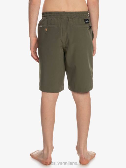 esso Quiksilver ragazzi 8-16 ocean elastic amph yth 18 pantaloncini ibridi foglia d\'uva HTZR2255