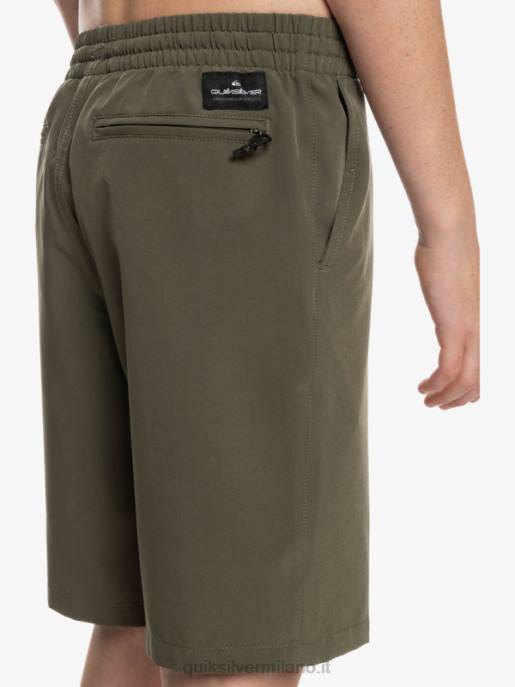 esso Quiksilver ragazzi 8-16 ocean elastic amph yth 18 pantaloncini ibridi foglia d\'uva HTZR2255