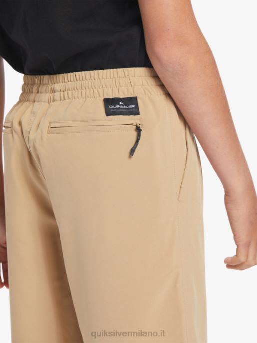 esso Quiksilver ragazzi 8-16 ocean elastic amph yth 18 pantaloncini ibridi plage HTZR2257