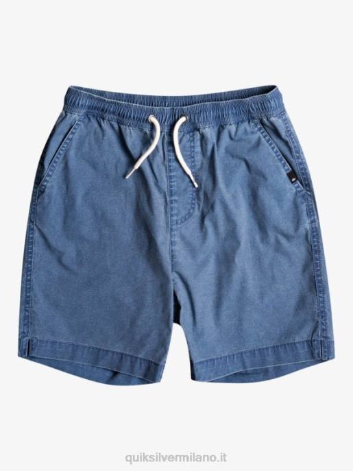 esso Quiksilver ragazzi 8-16 taxer 15 pantaloncini elastici in vita insegne blu HTZR2083