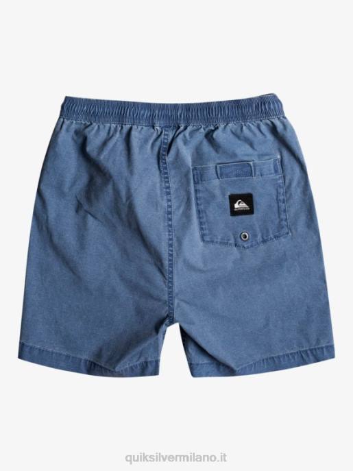 esso Quiksilver ragazzi 8-16 taxer 15 pantaloncini elastici in vita insegne blu HTZR2083