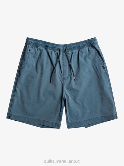 esso Quiksilver ragazzi 8-16 taxer 15 pantaloncini elastici in vita marina di mezzanotte HTZR2081