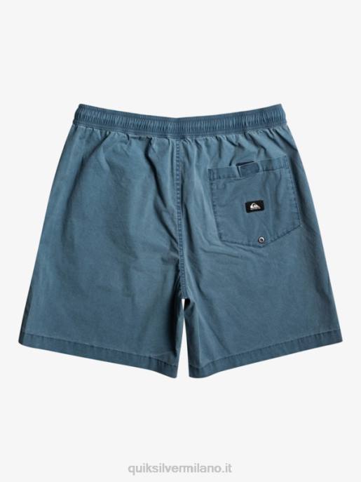 esso Quiksilver ragazzi 8-16 taxer 15 pantaloncini elastici in vita marina di mezzanotte HTZR2081