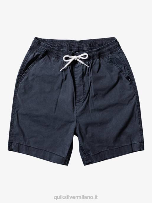 esso Quiksilver ragazzi 8-16 taxer 15 pantaloncini elastici in vita nero HTZR2079