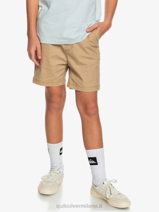 esso Quiksilver ragazzi 8-16 taxer 15 pantaloncini elastici in vita plage HTZR2080