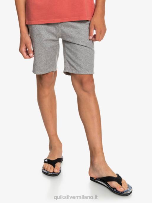 esso Quiksilver ragazzi 8-16 tutti i giorni 17 pantaloncini chino erica grigio chiaro HTZR2286