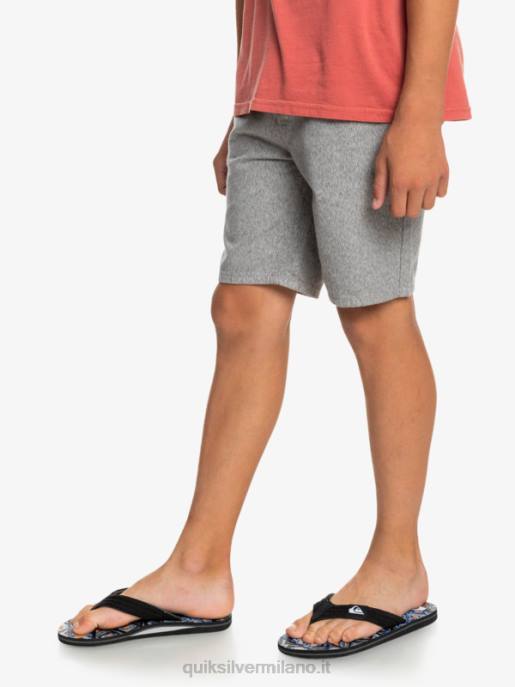 esso Quiksilver ragazzi 8-16 tutti i giorni 17 pantaloncini chino erica grigio chiaro HTZR2286
