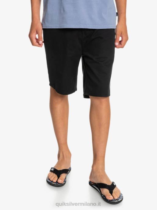 esso Quiksilver ragazzi 8-16 tutti i giorni 17 pantaloncini chino nero HTZR2287