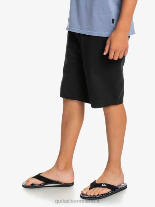 esso Quiksilver ragazzi 8-16 tutti i giorni 17 pantaloncini chino nero HTZR2287