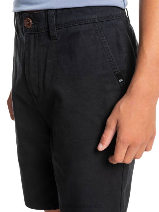 esso Quiksilver ragazzi 8-16 tutti i giorni 17 pantaloncini chino nero HTZR2287