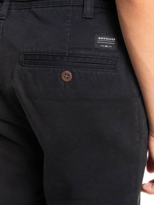 esso Quiksilver ragazzi 8-16 tutti i giorni 17 pantaloncini chino nero HTZR2287