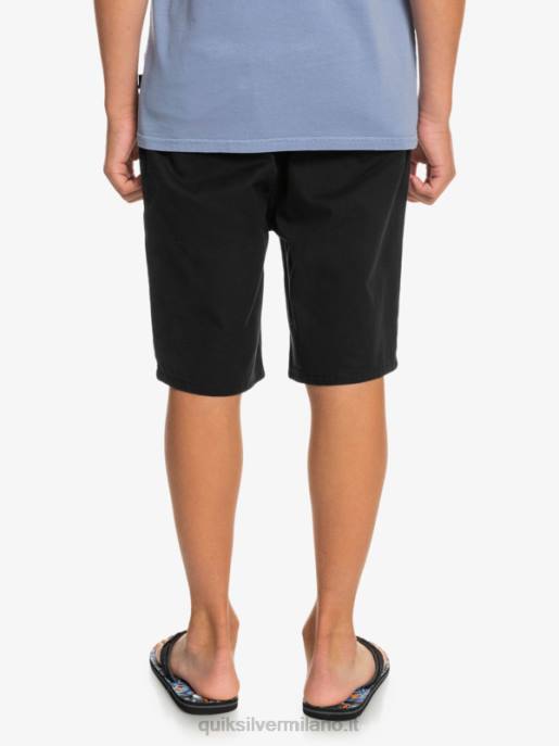esso Quiksilver ragazzi 8-16 tutti i giorni 17 pantaloncini chino nero HTZR2287