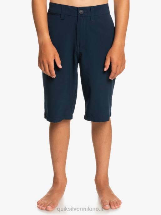esso Quiksilver ragazzi Pantaloncini ibridi anfibi 19 unione 8-16 blazer blu scuro HTZR2238