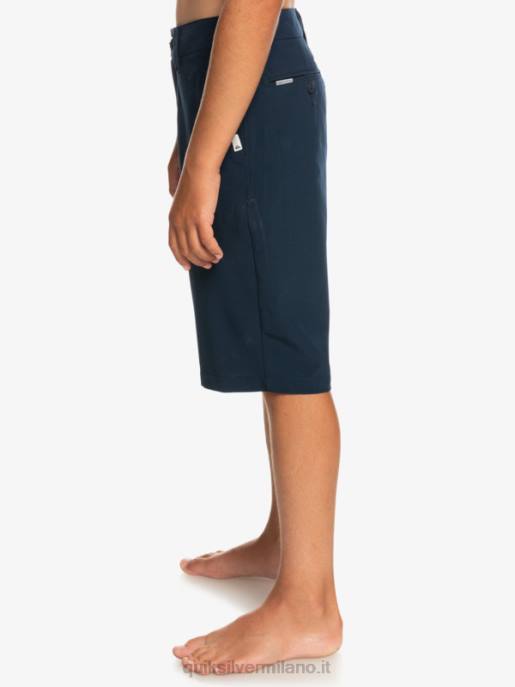 esso Quiksilver ragazzi Pantaloncini ibridi anfibi 19 unione 8-16 blazer blu scuro HTZR2238