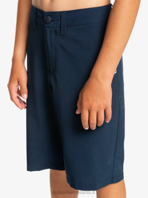 esso Quiksilver ragazzi Pantaloncini ibridi anfibi 19 unione 8-16 blazer blu scuro HTZR2238