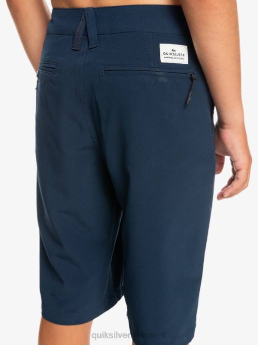esso Quiksilver ragazzi Pantaloncini ibridi anfibi 19 unione 8-16 blazer blu scuro HTZR2238