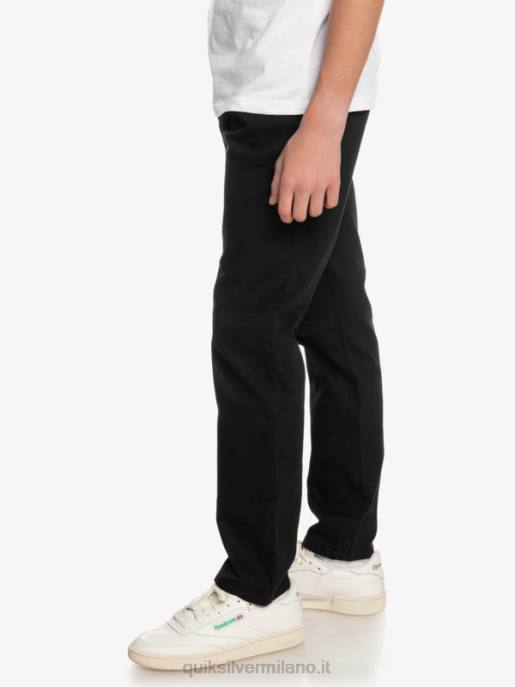 esso Quiksilver ragazzi 8-16 in su pantaloni sindacali di tutti i giorni nero HTZR2240