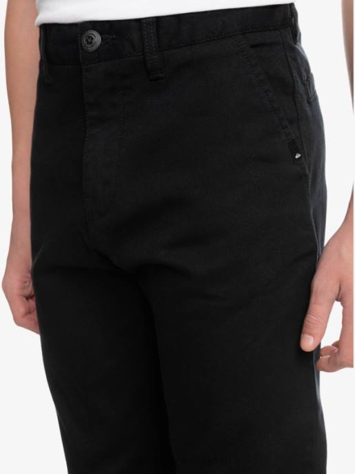 esso Quiksilver ragazzi 8-16 in su pantaloni sindacali di tutti i giorni nero HTZR2240