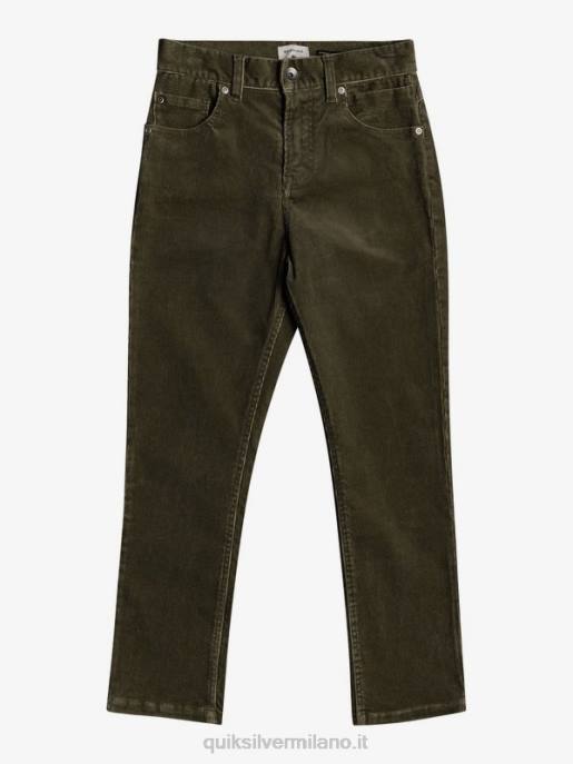 esso Quiksilver ragazzi Pantaloni affusolati in velluto a coste 8-16 kracker calamata HTZR2332
