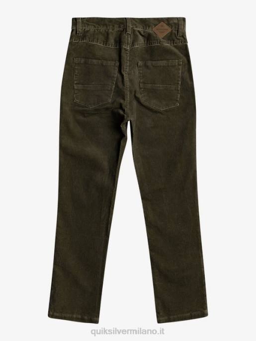 esso Quiksilver ragazzi Pantaloni affusolati in velluto a coste 8-16 kracker calamata HTZR2332