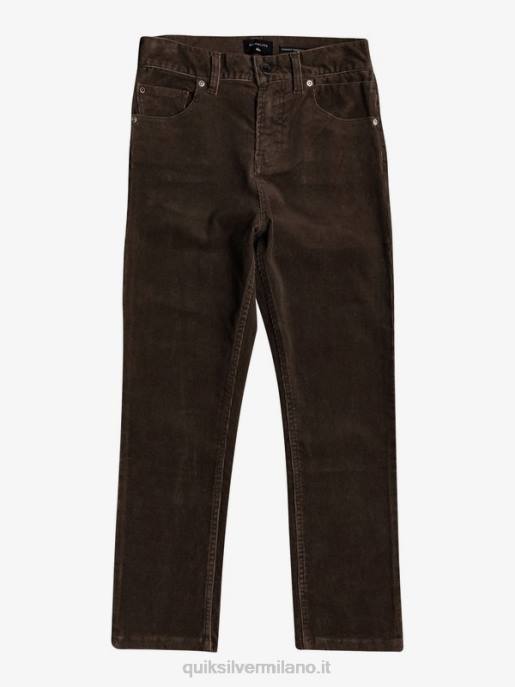 esso Quiksilver ragazzi Pantaloni affusolati in velluto a coste 8-16 kracker demitasse HTZR2331