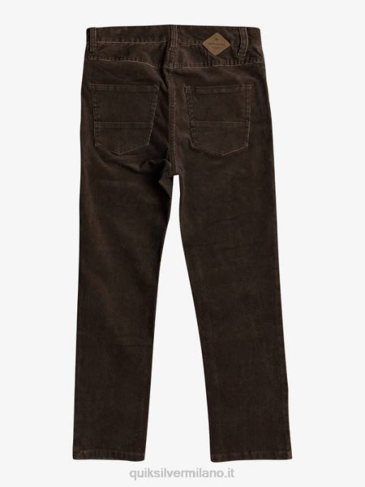 esso Quiksilver ragazzi Pantaloni affusolati in velluto a coste 8-16 kracker demitasse HTZR2331