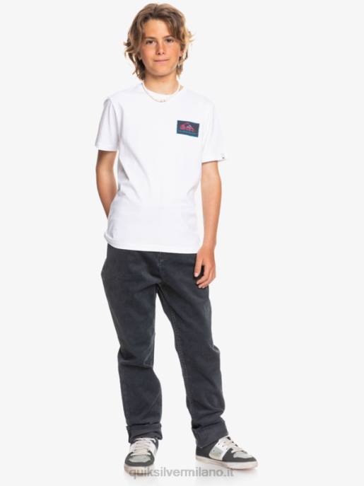 esso Quiksilver ragazzi Pantaloni affusolati in velluto a coste 8-16 kracker nero HTZR2330