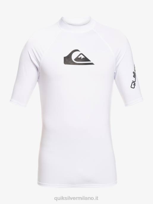 esso Quiksilver ragazzi 2-7 Rashguard upf 50 manica corta per tutti i tempi bianco HTZR2126