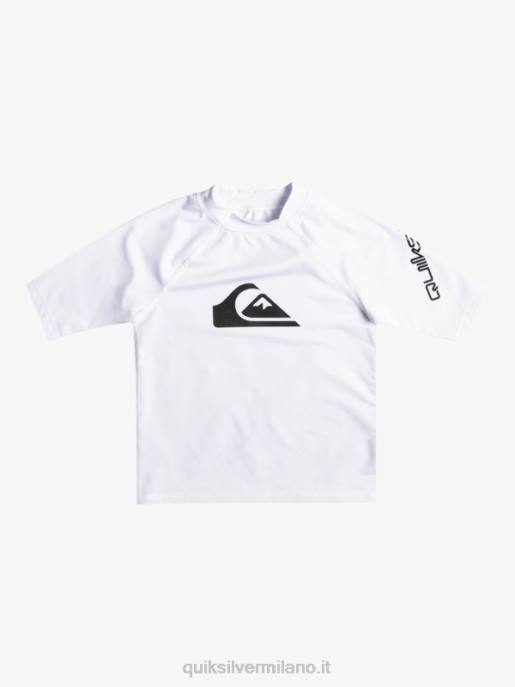 esso Quiksilver ragazzi 2-7 Rashguard upf 50 manica corta per tutti i tempi bianco HTZR2126