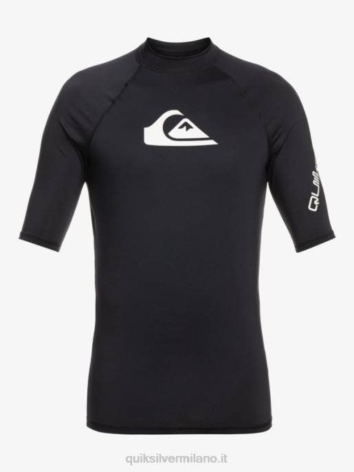 esso Quiksilver ragazzi 2-7 Rashguard upf 50 manica corta per tutti i tempi nero HTZR2127