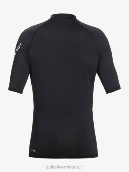 esso Quiksilver ragazzi 2-7 Rashguard upf 50 manica corta per tutti i tempi nero HTZR2127