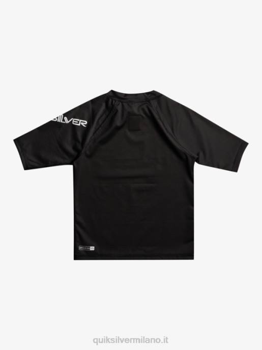 esso Quiksilver ragazzi 2-7 Rashguard upf 50 manica corta per tutti i tempi nero HTZR2127