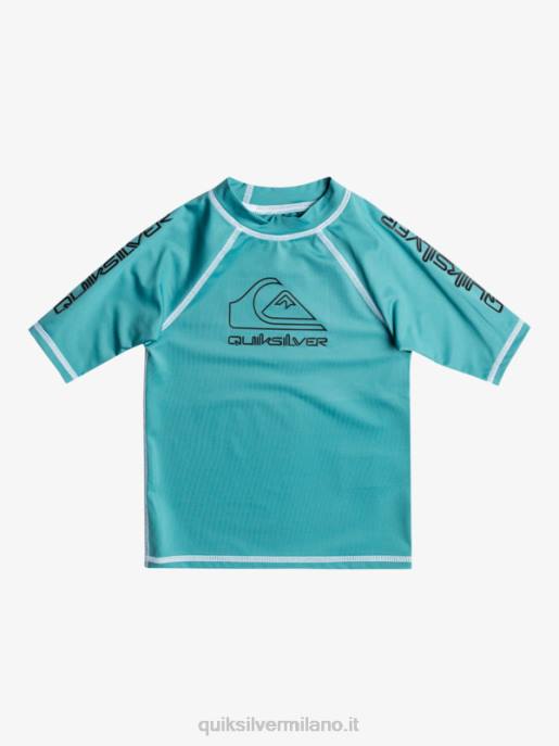 esso Quiksilver ragazzi 2-7 in tour manica corta upf 50 rashguard blu bretone HTZR2115