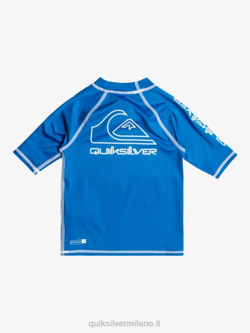 esso Quiksilver ragazzi 2-7 in tour manica corta upf 50 rashguard boccaglio blu HTZR2114