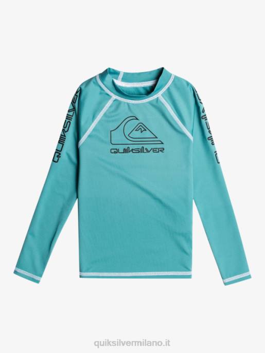 esso Quiksilver ragazzi 2-7 in tour manica lunga upf 50 rashguard blu bretone HTZR2221
