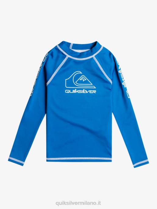 esso Quiksilver ragazzi 2-7 in tour manica lunga upf 50 rashguard boccaglio blu HTZR2219