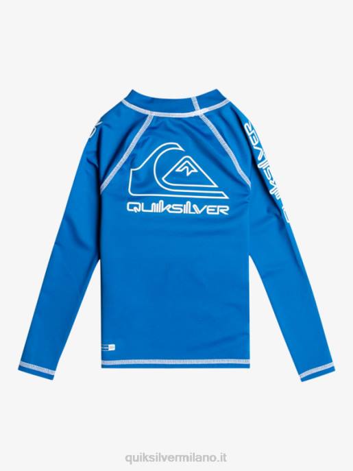 esso Quiksilver ragazzi 2-7 in tour manica lunga upf 50 rashguard boccaglio blu HTZR2219