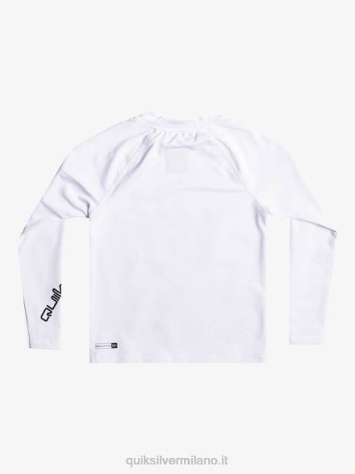esso Quiksilver ragazzi 2-7 tutti i tempi ls l/sl surf tee bianco HTZR2073