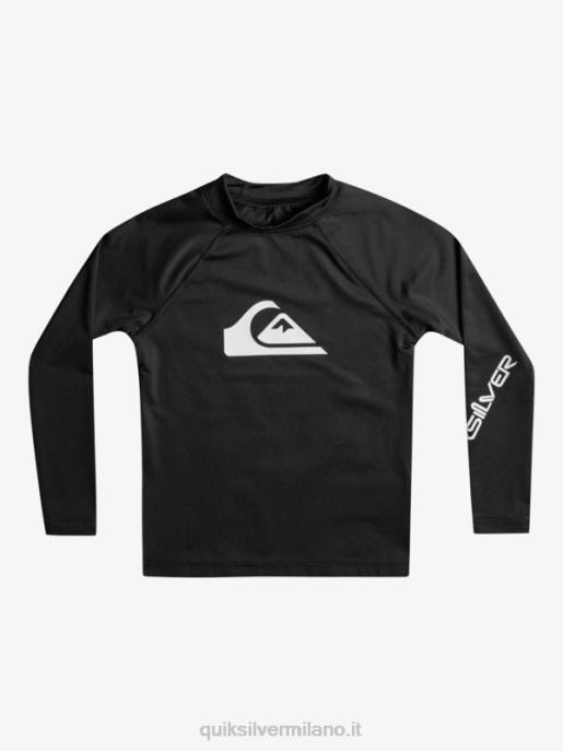 esso Quiksilver ragazzi 2-7 tutti i tempi ls l/sl surf tee nero HTZR2074